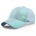   Hot Ponytail Baseball Cap Sequins Shiny Messy Bun Snapback Hat Sun Cap  eb-59788598